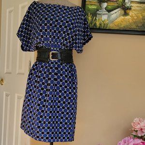Michael Kors blue silk dress size 8